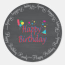 Search for chalkboard birthday stickers Rustic