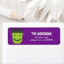 Search for haunted house return address labels Trick or treat