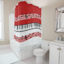 Search for music shower curtains Red