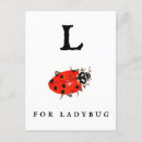Recherche de coccinelle rouge cartes postales Illustration
