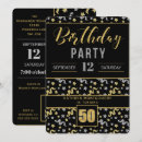 Search for black gold and silver invitations Fifty