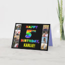 Search for 5th birthday cards 5 years old