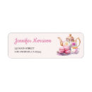 Search for tea cup return address labels Watercolor