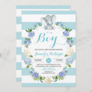 Recherche de baby shower garçon invitations Éléphant