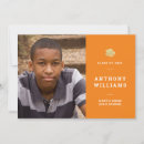 Search for orange and white graduation invitations Typography