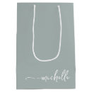 Search for monogrammed gift bags Sage green