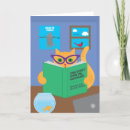 Search for cat reading book cards Tabby