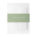 Search for wedding invitation belly bands Sage green