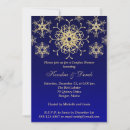 Search for gold snowflakes invitations Blue and gold