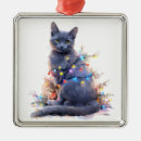 Search for russian blue cat ornaments Cute