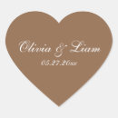 Search for heart wedding stickers Brown