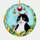 Search for tuxedo cat ornaments Snow