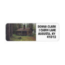 Search for log cabin return address labels Rustic