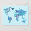 Search for blue map postcards Geography