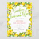 Search for lemon 1st birthday invitations Yellow