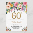 Search for 60th invitations Gold glitter