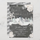 Search for chalkboard 1st birthday invitations Winter onederland