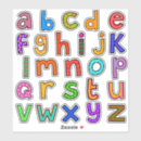Search for colourful alphabet stickers Children