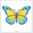 Search for blue winged butterfly stickers Yellow