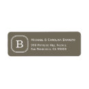 Search for monogram save the date return address labels Engagement