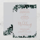 Search for rose gold and grey wedding invitations Greenery