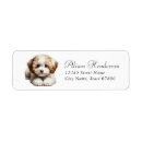 Search for poodles return address labels White