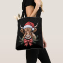 Search for cow tote bags Santa
