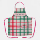 Search for green plaid aprons Initial