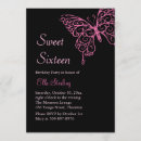 Search for goth sweet 16 invitations Butterflies