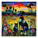 Search for geometric cat art Whimsical