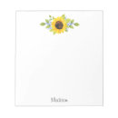 Search for watercolor sunflower notepads Modern