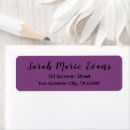 Search for purple return address labels Violet