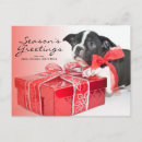 Recherche de noël de chien cartes postales Rouge