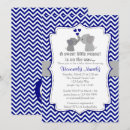 Search for navy blue elephant baby shower invitations Chevron