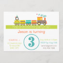 Search for train 3rd birthday invitations Boys