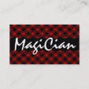 Search for magician business cards Red