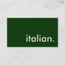 Recherche de italiens cartes visite Cuisinier