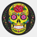 Search for dia de los muertos stickers Floral skull