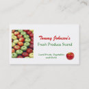 Search for fresh produce business cards Farmers market