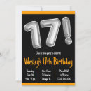 Search for orange black silver invitations Modern