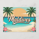 Recherche de maldive cartes postales Rétro