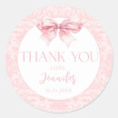Search for pink bow baby shower stickers Preppy