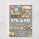 Recherche de camion de chantier invitations Fête d'anniversaire