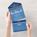 Search for tallit bar bat mitzvah invitations Blue