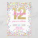 Search for colourful confetti invitations Gold glitter