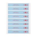 Search for red and blue wedding return address labels Stylish