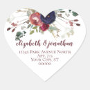 Search for heart shaped address stickers Floral