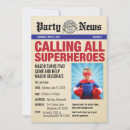 Search for newspaper birthday invitations Superhero