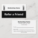 Search for barber referral cards Black and white