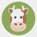 Recherche de tête vache autocollants Mignon